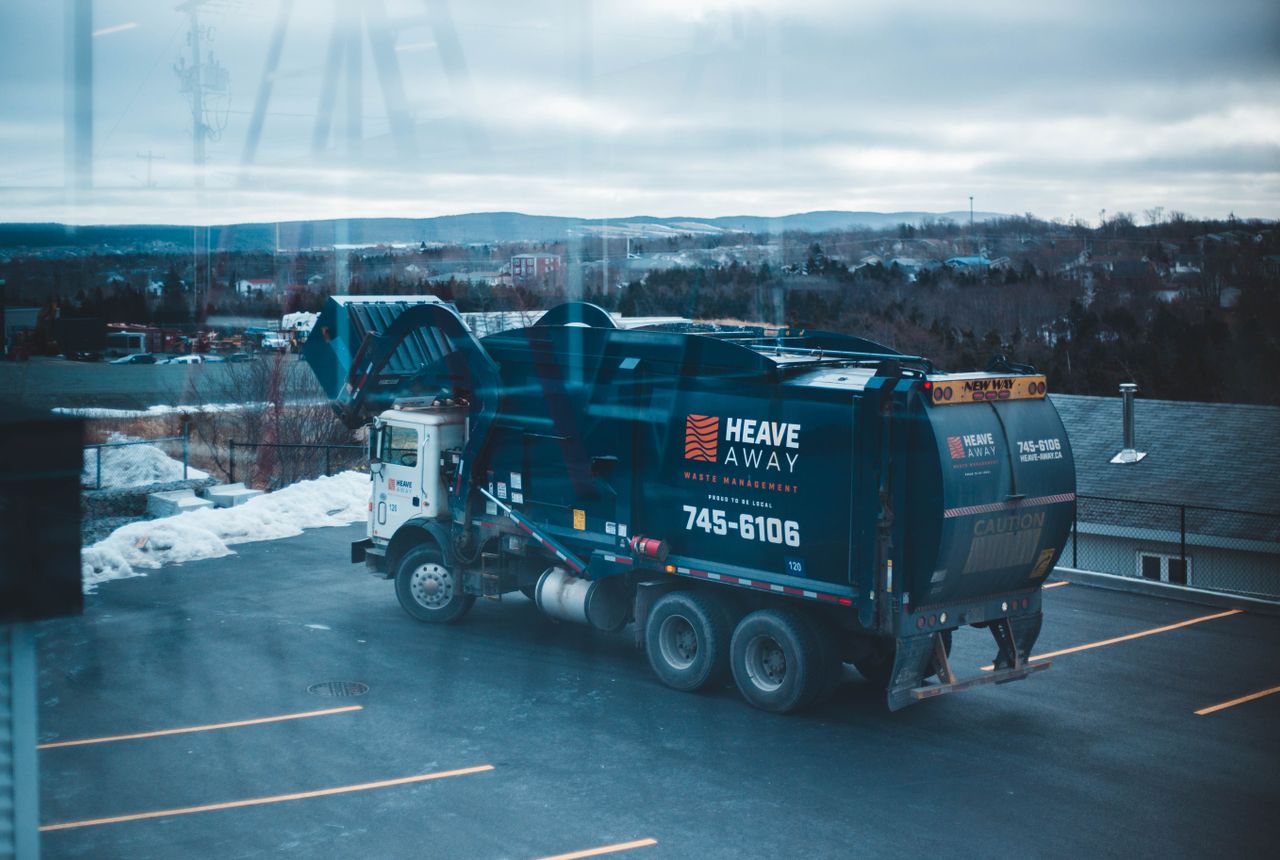 Tow truck on a snowy Calgary road ready for a winch-out recovery